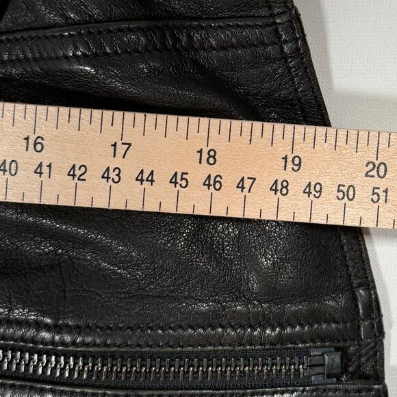 Madewell Women’s Small Leather Biker Jacket Chest 32” Length 20” Genuine Leather - Picture 9 of 9